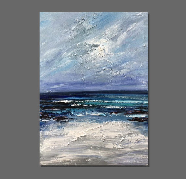 Extra Large Abstract Paintings on Canvas, Abstract Landscape Paintings for Bedroom, Hand Painted Abstract Painting, Bedroom Wall Art Ideas-HomePaintingDecor