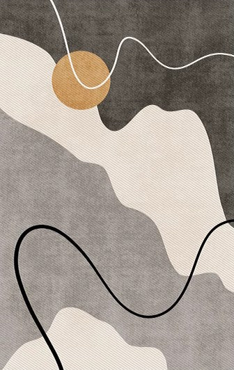 Dining Room Floor Carpet Placement Ideas, Geometric Area Rugs for Bedroom, Modern Area Rugs for Living Room, Abstract Contemporary Modern Rugs-HomePaintingDecor