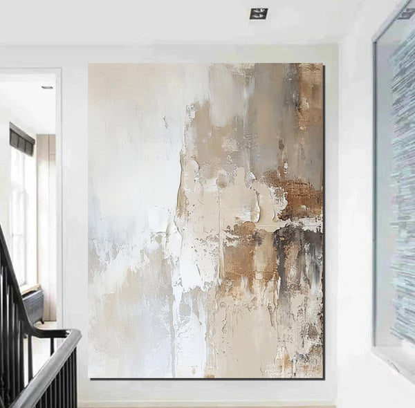 Extra Large Acrylic Painting, Modern Contemporary Abstract Artwork, Palette Knife Paintings, Simple Modern Art, Living Room Wall Art Painting-HomePaintingDecor