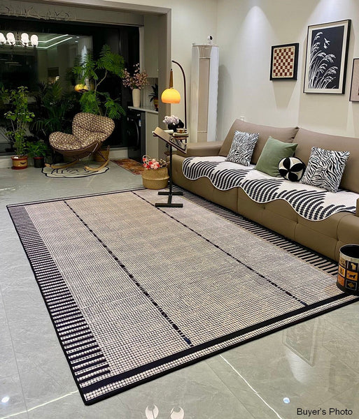 Bedroom Modern Rugs, Living Room Contemporary Modern Rugs, Modern Rugs for Dining Room, Large Abstract Geometric Modern Rugs-HomePaintingDecor