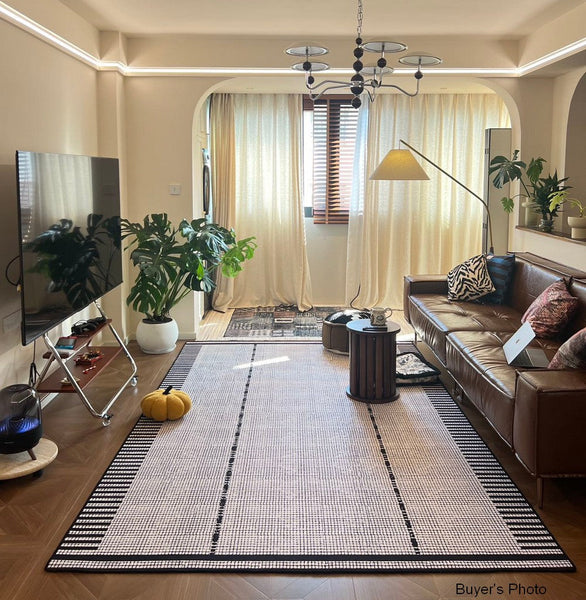 Bedroom Modern Rugs, Living Room Contemporary Modern Rugs, Modern Rugs for Dining Room, Large Abstract Geometric Modern Rugs-HomePaintingDecor