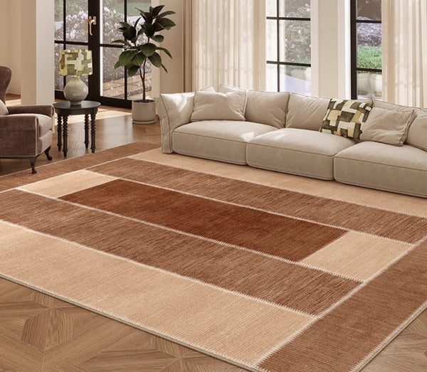 Abstract Modern Carpets for Living Room, Modern Rugs for Dining Room, Contemporary Rugs for Bedroom, Mid Century Modern Rugs Next to Bed-HomePaintingDecor