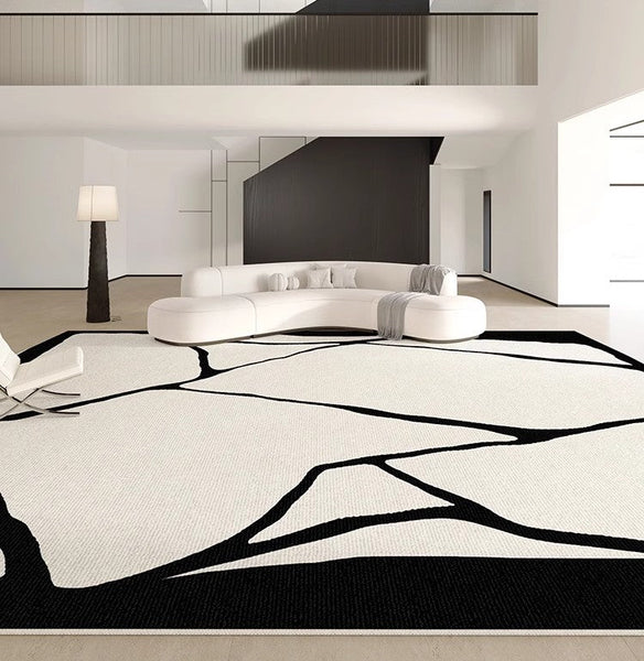 Contemporary Modern Rugs for Bedroom, Large Modern Rugs for Living Room, Extra Large Geometric Modern Rugs for Dining Room-HomePaintingDecor