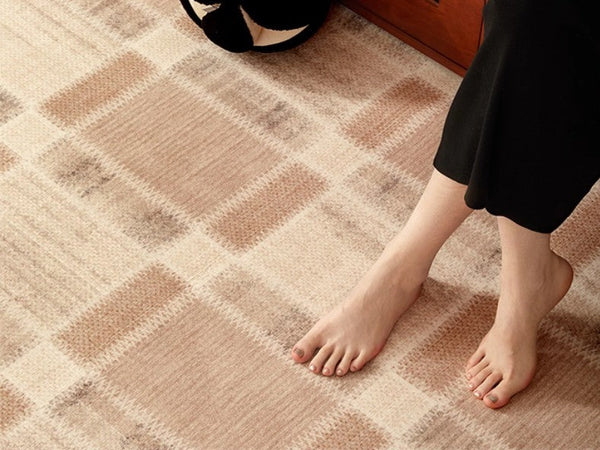 Contemporary Rugs for Bedroom, Abstract Modern Carpets for Living Room, Modern Rugs for Dining Room, Mid Century Modern Rugs Next to Bed-HomePaintingDecor