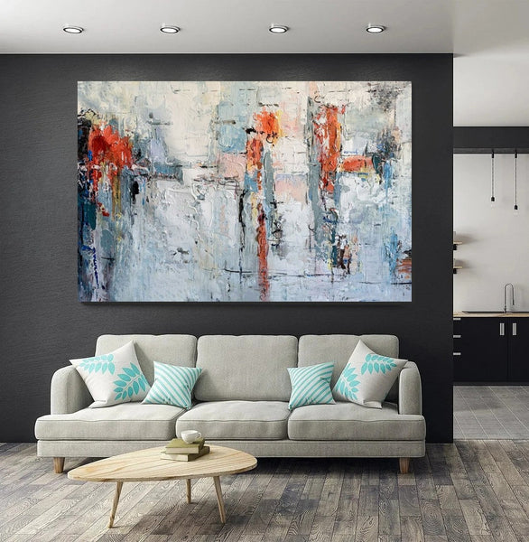 Abstract Acrylic Paintings for Living Room, Buy Paintings Online, Heavy Texture Canvas Art, Modern Contemporary Artwork-HomePaintingDecor