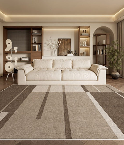 Dining Room Modern Rugs, Extra Large Geometric Modern Rugs in Bedroom, Unique Large Contemporary Floor Carpets for Living Room-HomePaintingDecor