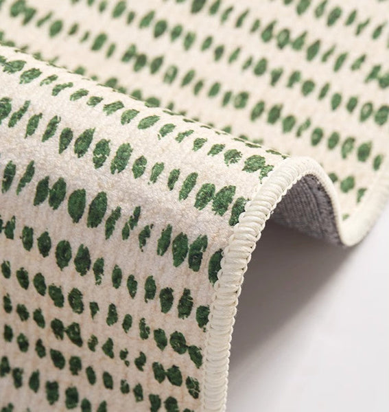 Contemporary Abstract Rugs for Dining Room, Living Room Modern Rug Ideas, Bedroom Floor Rugs, Green Abstract Rugs for Living Room-HomePaintingDecor