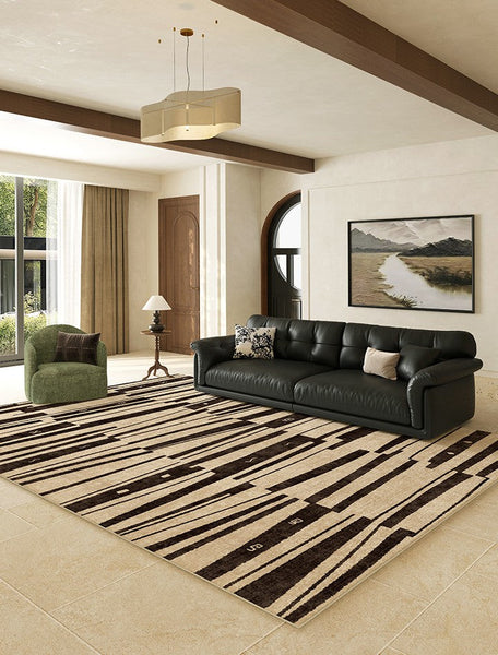 Contemporary Abstract Rugs Next to Bed, Modern Rugs under Dining Room Table, Geometric Modern Carpets for Office, Large Modern Rugs for Living Room-HomePaintingDecor