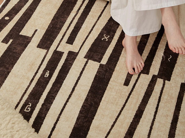 Contemporary Abstract Rugs Next to Bed, Modern Rugs under Dining Room Table, Geometric Modern Carpets for Office, Large Modern Rugs for Living Room-HomePaintingDecor