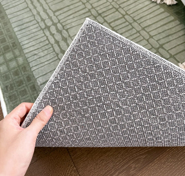 Dining Room Floor Rugs, Modern Rug Ideas for Living Room, Green Modern Rugs under Sofa, Abstract Contemporary Rugs for Bedroom-HomePaintingDecor