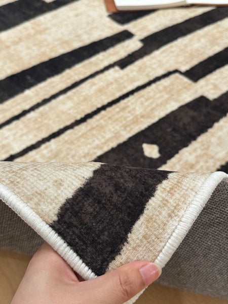 Contemporary Abstract Rugs Next to Bed, Modern Rugs under Dining Room Table, Geometric Modern Carpets for Office, Large Modern Rugs for Living Room-HomePaintingDecor