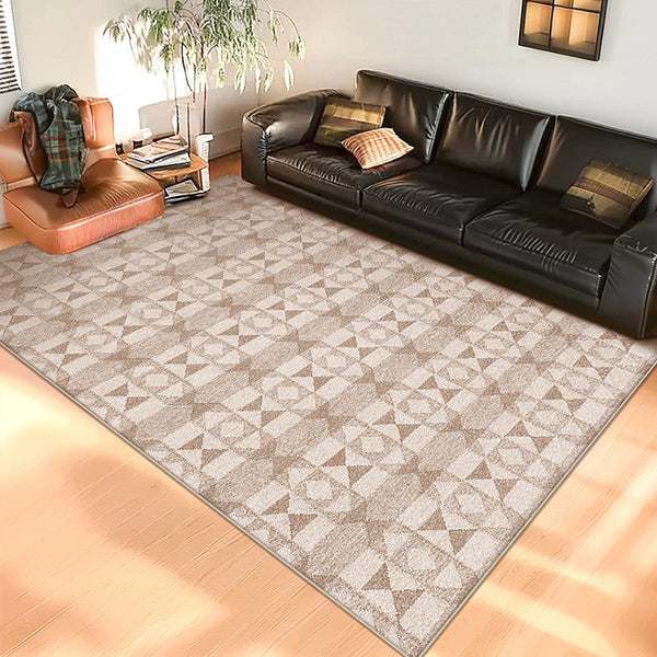 Contemporary Abstract Rugs under Dining Room Table, Large Modern Rugs for Living Room, Mid Century Modern Rugs for Bedroom-HomePaintingDecor