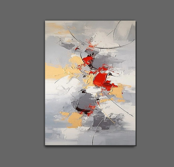 Large Canvas Painting for Office, Simple Modern Acrylic Paintings, Dining Room Canvas Painting, Contemporary Modern Artwork-HomePaintingDecor