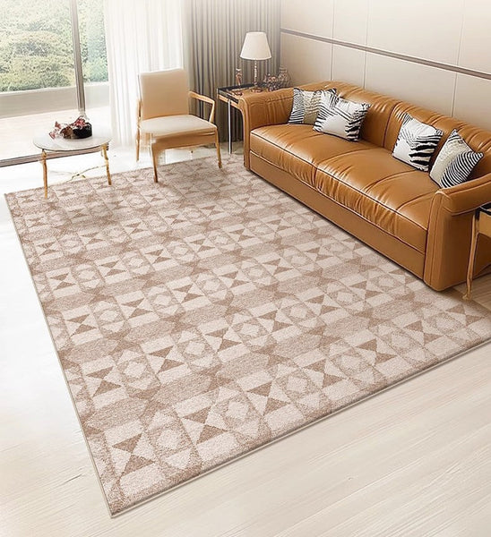 Contemporary Abstract Rugs under Dining Room Table, Large Modern Rugs for Living Room, Mid Century Modern Rugs for Bedroom-HomePaintingDecor