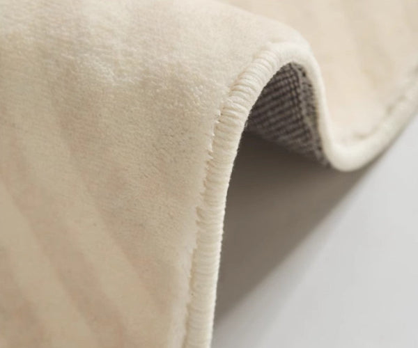 Contemporary Modern Rugs for Bedroom, Abstract Geometric Round Rugs under Sofa, Cream Color Rugs under Coffee Table, Dining Room Modern Rugs-HomePaintingDecor