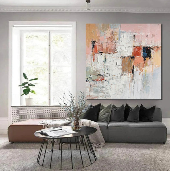 Extra Large Abstract Paintings on Canvas, Hand Painted Abstract Painting, Bedroom Wall Art Ideas, Simple Painting Ideas for Bedroom-HomePaintingDecor