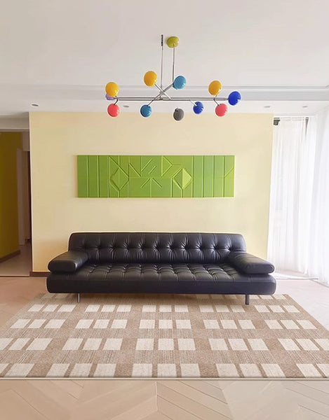 Contemporary Abstract Rugs under Dining Room Table, Mid Century Modern Rugs for Bedroom, Large Modern Rugs for Living Room-HomePaintingDecor