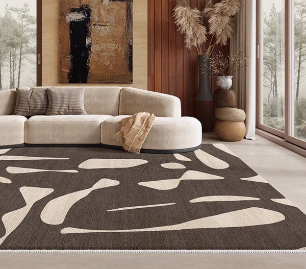 Dining Room Floor Rugs, Abstract Contemporary Rugs for Bedroom, Modern Rug Ideas for Living Room, Modern Rugs under Sofa-HomePaintingDecor