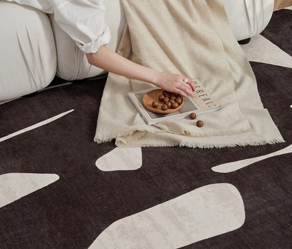 Dining Room Floor Rugs, Abstract Contemporary Rugs for Bedroom, Modern Rug Ideas for Living Room, Modern Rugs under Sofa-HomePaintingDecor