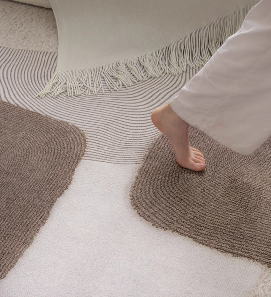 Elegant Modern Area Rugs under Sofa, Dining Room Floor Rugs, Abstract Contemporary Rugs for Bedroom, Mid Century Area Rugs for Living Room-HomePaintingDecor