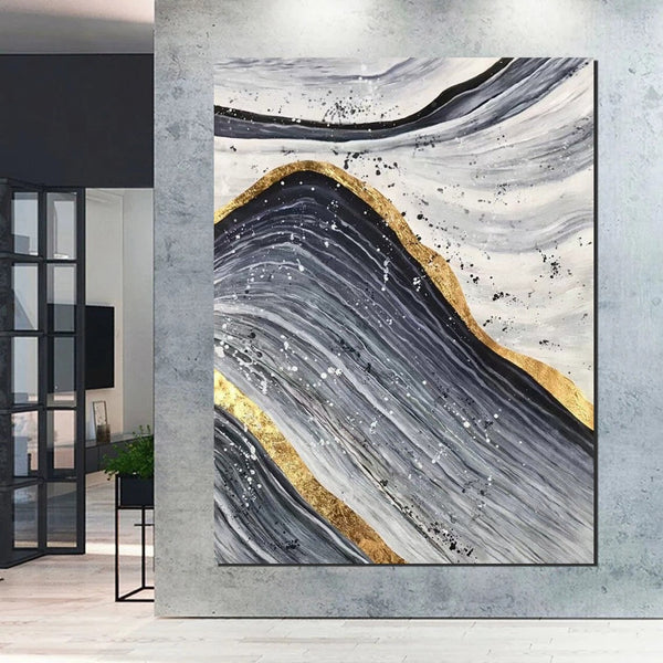 Abstract Canvas Painting, Extra Large Abstract Artwork, Modern Paintings for Dining Room, Hand Painted Wall Painting-HomePaintingDecor