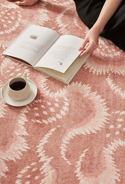 Contemporary Modern Rugs, Mid Century Round Modern Rugs under Chairs, Bedroom Abstract Modern Area Rugs, Geometric Round Rugs for Dining Room-HomePaintingDecor