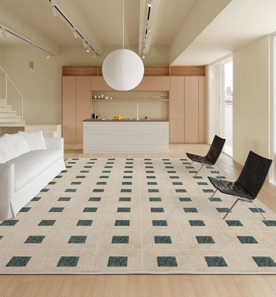 Contemporary Soft Rugs under Sofa, Modern Rugs for Living Room, Bedroom Modern Area Rugs, Large Abstract Rugs for Office-HomePaintingDecor