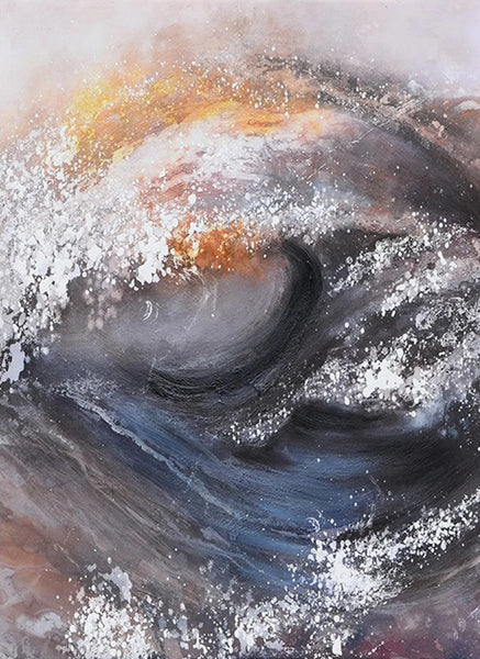 Living Room Modern Paintings, Big Wave Painting, Acrylic Canvas Paintings, Large Painting on Canvas, Modern Abstract Painting-HomePaintingDecor