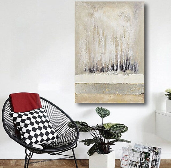 Simple Modern Acrylic Paintings, Forest Tree Painting, Canvas Painting Landscape, Abstract Landscape Painting, Paintings for Living Room-HomePaintingDecor