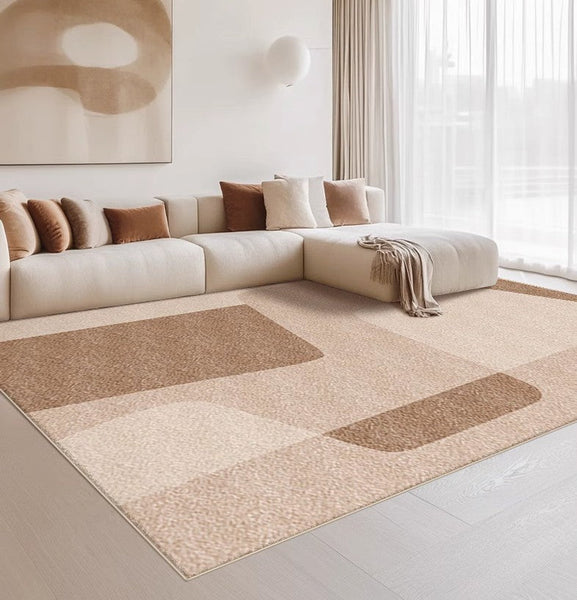 Contemporary Modern Rugs for Office, Living Room Rug Placement Ideas, Modern Rugs in Dining Room, Bedroom Geometric Modern-HomePaintingDecor
