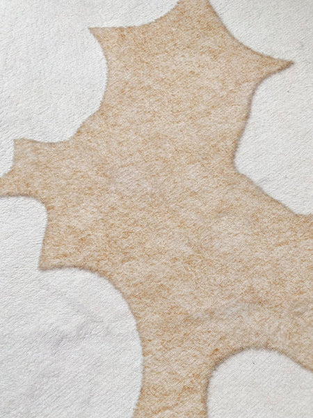 Circular Rugs for Dining Table, Abstract Contemporary Rugs for Bedroom, Modern Round Rugs under Coffee Table, Modern Cream Color Rugs for Living Room-HomePaintingDecor