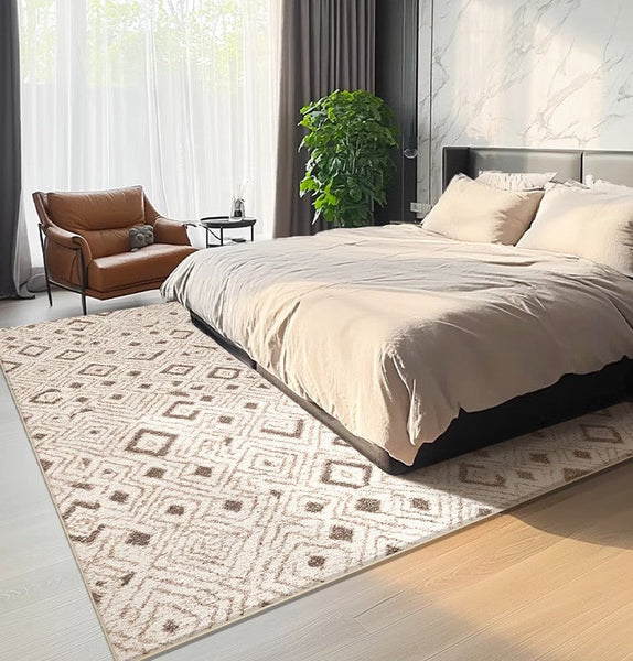 Contemporary Area Rugs for Bedroom, Geometric Modern Rugs for Dining Room, Dining Room Floor Carpets, Mid Century Modern Living Room Rugs-HomePaintingDecor