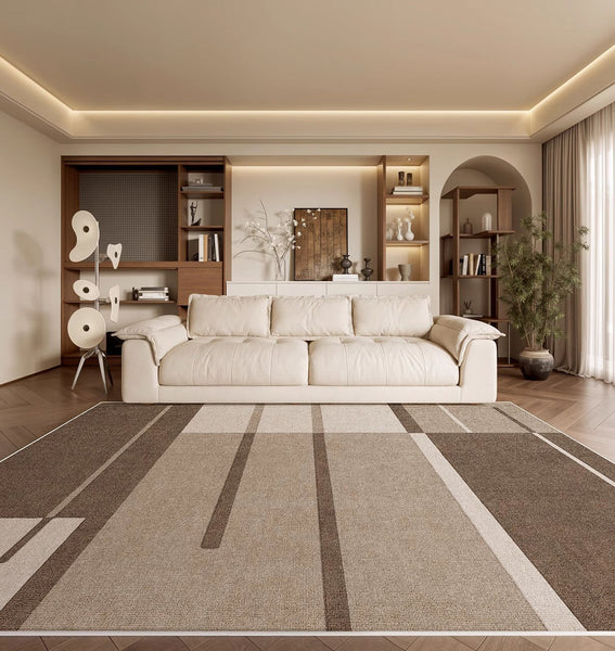 Dining Room Modern Rugs, Extra Large Geometric Modern Rugs in Bedroom, Unique Large Contemporary Floor Carpets for Living Room-HomePaintingDecor
