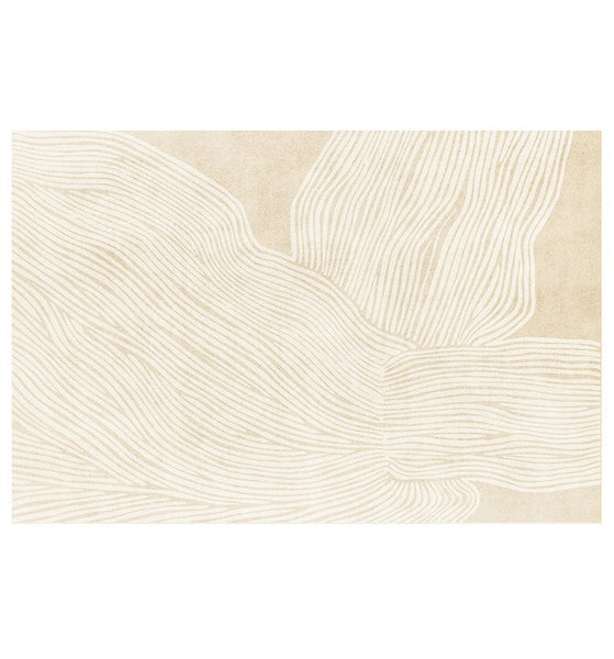 Cream Color Modern Living Room Rugs, Dining Room Modern Rugs, Thick Soft Floor Carpets for Living Room, Soft Contemporary Rugs for Bedroom-HomePaintingDecor