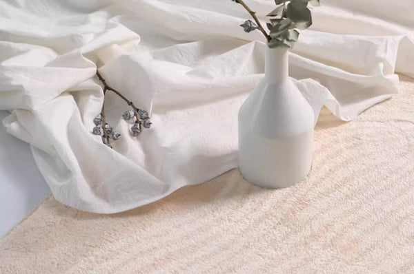 Cream Color Modern Living Room Rugs, Dining Room Modern Rugs, Thick Soft Floor Carpets for Living Room, Soft Contemporary Rugs for Bedroom-HomePaintingDecor