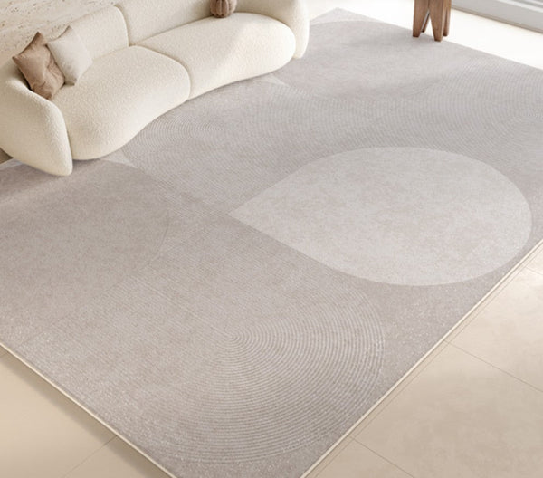 Contemporary Modern Rugs for Living Room, Geometric Grey Rugs for Dining Room, Abstract Modern Rugs for Interior Design-HomePaintingDecor