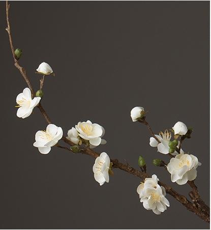 White and Pink Plum Artificial Flowers, Artificial Botany Plants, Silk Flower Arrangement, Plum Flower, Simple Flower Arrangement for Home Decoration-HomePaintingDecor
