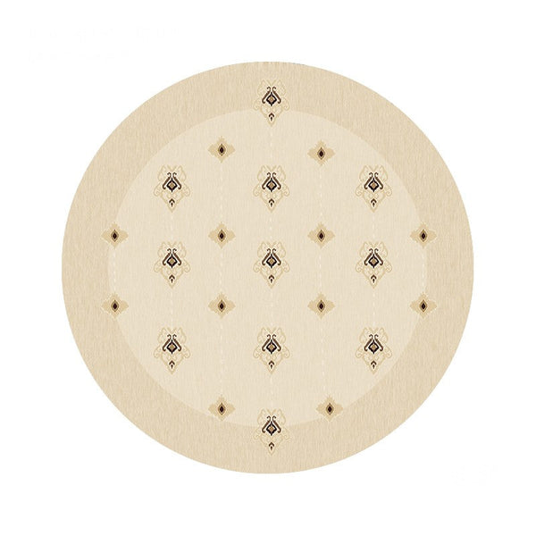 Bedroom Modern Round Rugs, Modern Rug Ideas for Living Room, Dining Room Contemporary Round Rugs, Circular Modern Rugs under Chairs-HomePaintingDecor