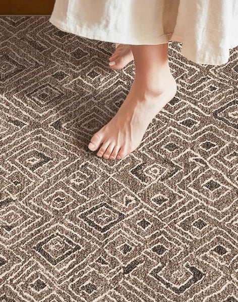 Brown Modern Rug Ideas for Bedroom, Large Modern Rugs for Living Room, Abstract Geometric Modern Rugs, Modern Rugs for Dining Room-HomePaintingDecor