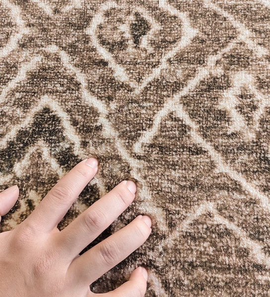 Brown Modern Rug Ideas for Bedroom, Large Modern Rugs for Living Room, Abstract Geometric Modern Rugs, Modern Rugs for Dining Room-HomePaintingDecor