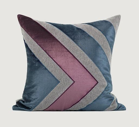 Purple Gray Decorative Pillows for Couch, Large Modern Throw Pillows, Modern Sofa Pillows, Contemporary Throw Pillows for Living Room-HomePaintingDecor