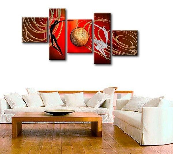 Abstract Art of Love, Simple Modern Art, Love Abstract Painting, Bedroom Room Wall Art Paintings, 5 Piece Canvas Painting-HomePaintingDecor
