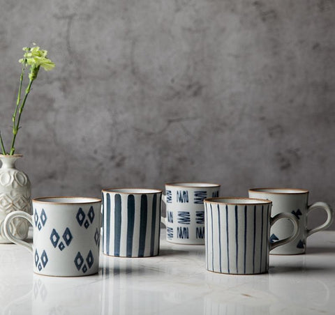 Latte Coffee Mug, Large Capacity Coffee Cup, Pottery Tea Cup, Handmade Pottery Coffee Cup-HomePaintingDecor