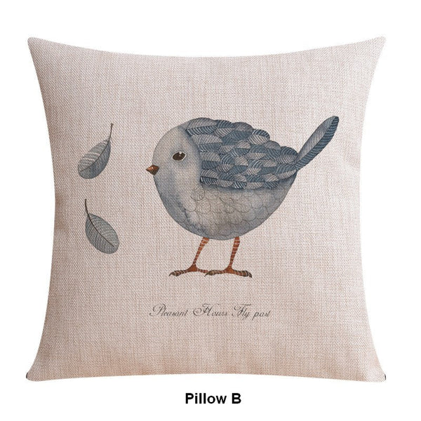 Throw Pillows for Couch, Simple Decorative Pillow Covers, Decorative Sofa Pillows for Children's Room, Love Birds Decorative Throw Pillows-HomePaintingDecor