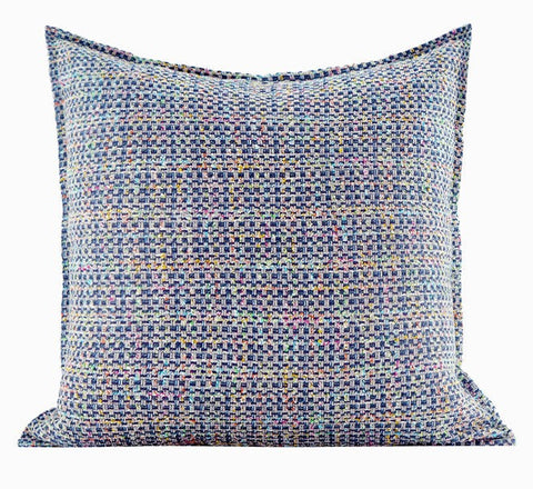 Modern Sofa Pillows, Large Abstract Blue Decorative Throw Pillows, Contemporary Square Modern Throw Pillows for Couch, Simple Throw Pillow for Interior Design-HomePaintingDecor