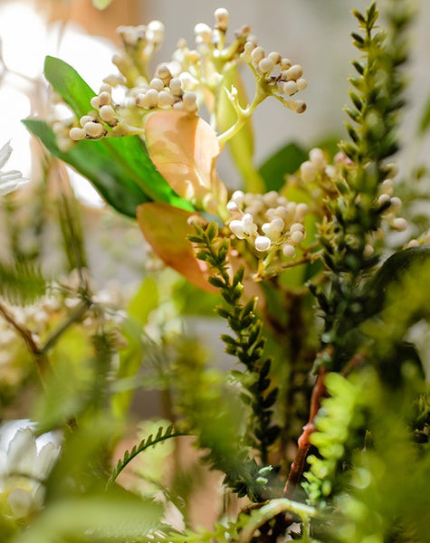 Beautiful Modern Artificial Flowers for Dining Room Table, Dandelion, Wheat Branch, Eucalyptus Globulus, Unique Flower Arrangement for Home Decoration-HomePaintingDecor