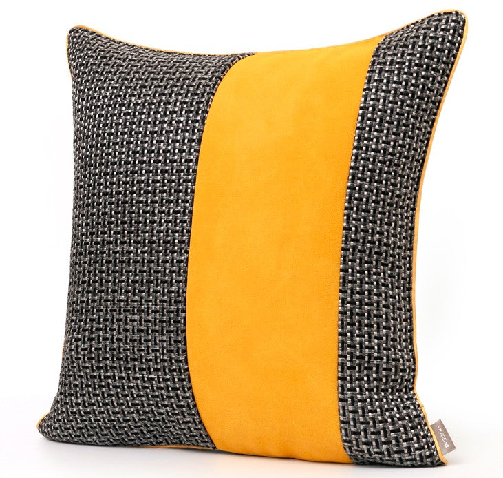 Large Black Yellow Modern Pillows, Modern Throw Pillows for Couch, Dec –  HomePaintingDecor