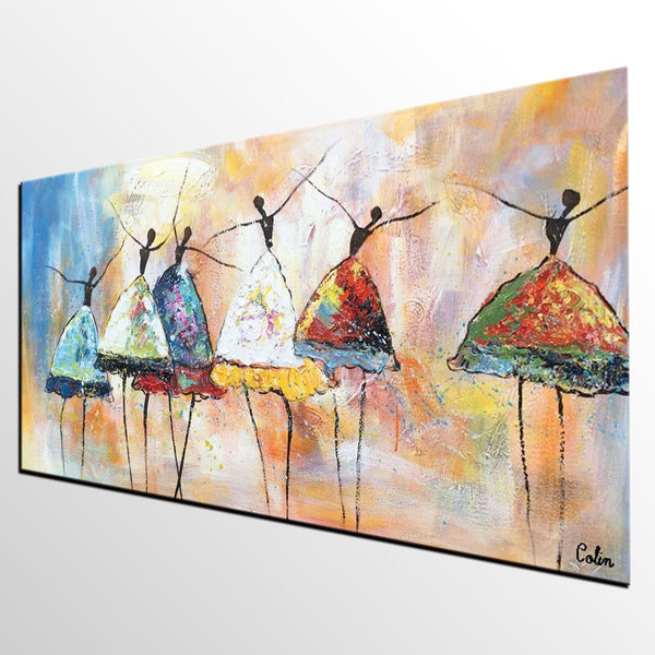 Abstract Painting for Living Room, Acrylic Canvas Painting, Ballet Dancer Painting, Wall Art Paintings, Custom Abstract Painting, Buy Art Online-HomePaintingDecor