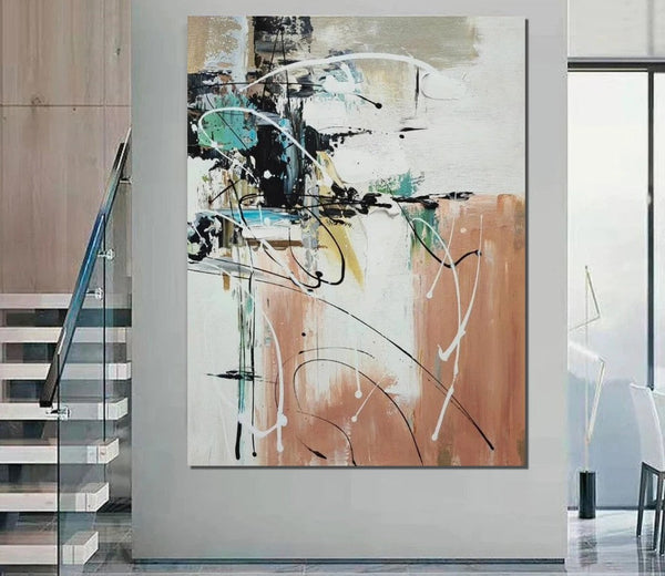 Living Room Wall Art Painting, Extra Large Acrylic Painting, Simple Modern Art, Modern Contemporary Abstract Artwork-HomePaintingDecor