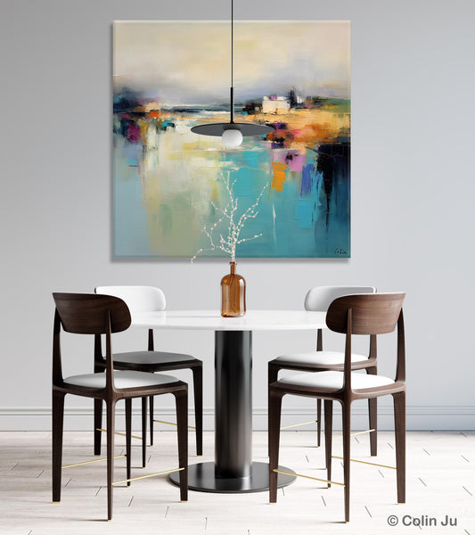 Abstract Landscape Painting on Canvas, Extra Large Original Artwork, Large Paintings for Bedroom, Oversized Contemporary Wall Art Paintings-HomePaintingDecor